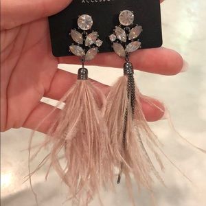 Ostrich Statement Earrings